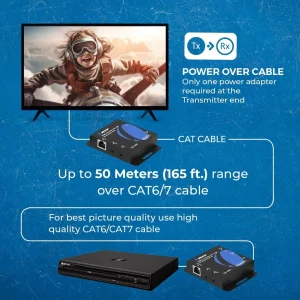 1080p HDMI™ Extender (Loop, Bi-IR) - 165ft (cat6)-EX-165C - view 4