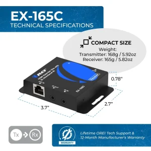1080p HDMI™ Extender (Loop, Bi-IR) - 165ft (cat6)-EX-165C - view 5