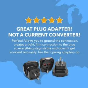 OREI GP-95 Schuko European to USA Grounded Plug Adapter - 3 Pack - view 10