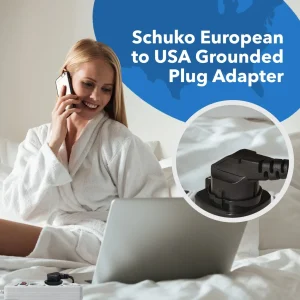 OREI GP-95 Schuko European to USA Grounded Plug Adapter - 3 Pack - view 4