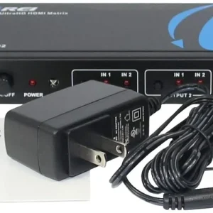OREI HD-202 2x2 HDMI 1.4V Matrix Switch/Splitter (2-input, 2-output) with Remote Control Supports PI - view 3