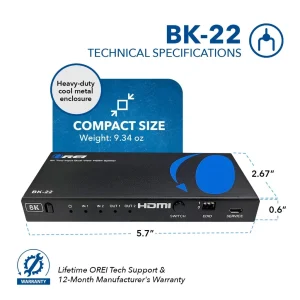8K Dual Input 2-port HDMI™ Splitter-BK-22 - view 5
