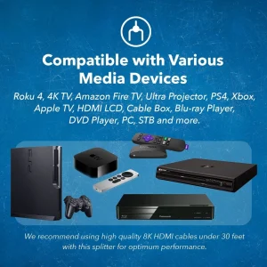 8K Dual Input 2-port HDMI™ Splitter-BK-22 - view 6