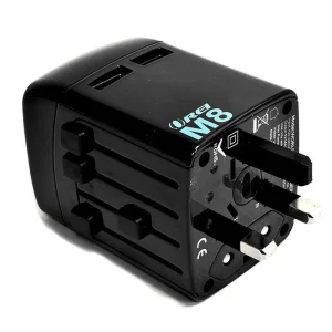 Travel Plug Adapter International World Wide Use with Dual USB Charger - Works in Europe, Asia, Afri - view 5