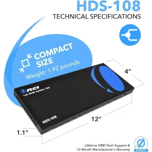 4K@60Hz 1x8 HDMI™ Splitter-HDS-108 - view 4