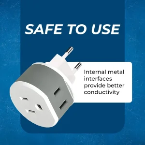European Travel Adapter - 2 in 1 - Type C - Compact Design (US-9C) - view 8