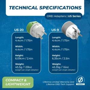 Denmark Travel Adapter - 2 in 1 - Type K - Compact Design (US-20) - view 11