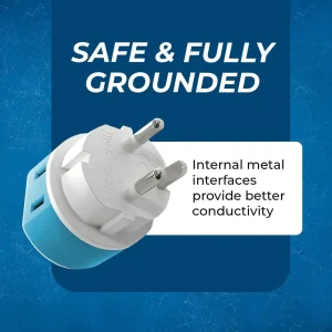 Denmark Travel Adapter - 2 in 1 - Type K - Compact Design (US-20) - view 8