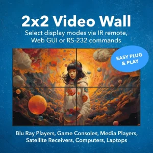 4K@60HZ 4X4 HDMI™ Matrix W/ Video Wall (Seamless) (UHD-204VW) - view 6