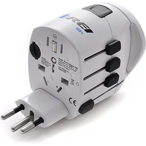 World Travel Adapter Plug International- All in One- 1 USB- Compact Design (M8-PLUS) - view 5