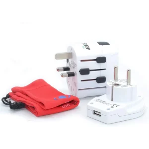 World Travel Adapter Plug International- All in One- 1 USB- Compact Design (M8-PLUS) - view 7