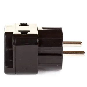 OREI 2 in 1 USA to Europe Adapter Plug (Schuko, Type E/F) - 2 Pack, Black - view 4