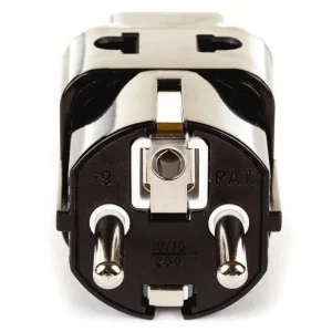 OREI 2 in 1 USA to Europe Adapter Plug (Schuko, Type E/F) - 2 Pack, Black - view 6