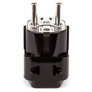OREI 2 in 1 USA to Europe Adapter Plug (Schuko, Type E/F) - 2 Pack, Black - view 8