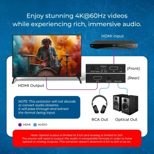 4K HDMI™ Audio Extractor (3.5mm, Optical)-HDA-912 - view 3