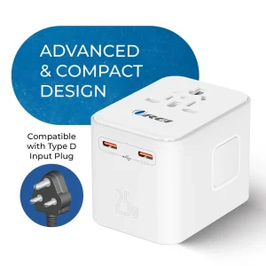 Universal Travel Adapter 25W | 4-in-1 Fast Charging Plug with USB-C & USB-A - view 5