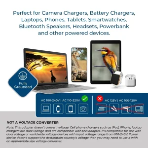 South Africa, Botswana Travel Adapter - 3 in 1 - 2 USB - Type M - Compact Design (U2U-10L) - view 9