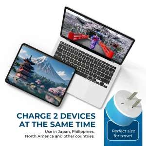 Japan, Philippines Travel Adapter - 2 in 1 - Type A - Compact Design (US-6) - view 5