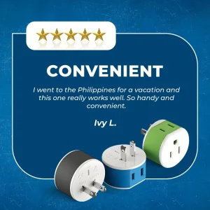 Japan, Philippines Travel Adapter - 2 in 1 - Type A - Compact Design (US-6) - view 9