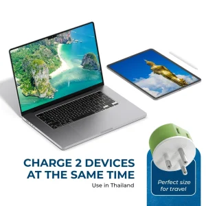 Thailand Travel Adapter - 2 in 1 - Type O - Compact Design (US-18) - view 5