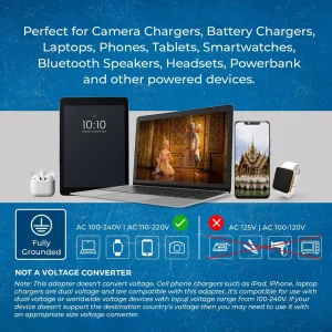 Thailand Travel Adapter - 2 in 1 - Type O - Compact Design (US-18) - view 7