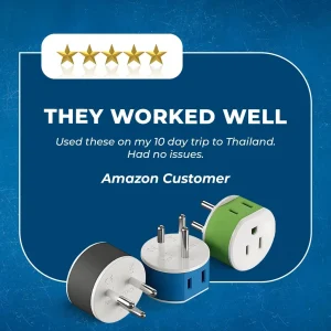 Thailand Travel Adapter - 2 in 1 - Type O - Compact Design (US-18) - view 9