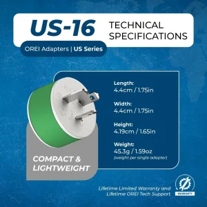 Australia, New Zealand Travel Adapter - 2 in 1 - Type I - Compact Design (US-16) - view 10