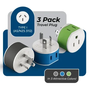 Australia, New Zealand Travel Adapter - 2 in 1 - Type I - Compact Design (US-16) - view 2
