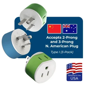 Australia, New Zealand Travel Adapter - 2 in 1 - Type I - Compact Design (US-16) - view 4
