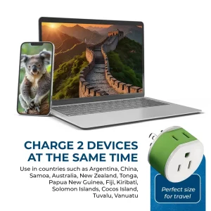 Australia, New Zealand Travel Adapter - 2 in 1 - Type I - Compact Design (US-16) - view 5