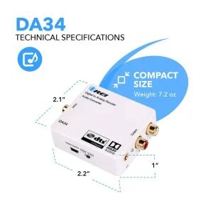 Digital to Analog Decoder Audio Converter-DA34 - view 5