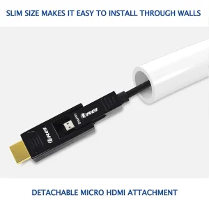 150 Feet Orei Fiber Optic Active HDMI Cable supports up to 4K @ 60Hz - view 3