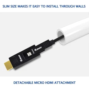 200 Feet Orei Fiber Optic Active HDMI Cable supports up to 4K @ 60Hz - view 3