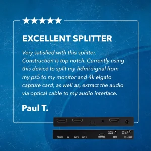 4K@60Hz 1x2 HDMI™ Splitter (Downscaler, Audio Extract)-UHDS-102A - view 10
