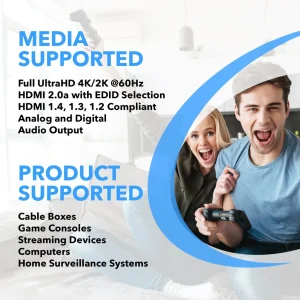 4K@60Hz 1x2 HDMI™ Splitter (Downscaler, Audio Extract)-UHDS-102A - view 6