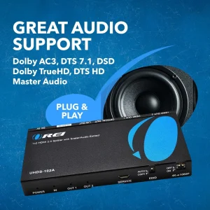 4K@60Hz 1x2 HDMI™ Splitter (Downscaler, Audio Extract)-UHDS-102A - view 7
