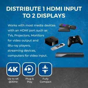 4K@30Hz 1x2 HDMI™ Splitter-HD-102 - view 6