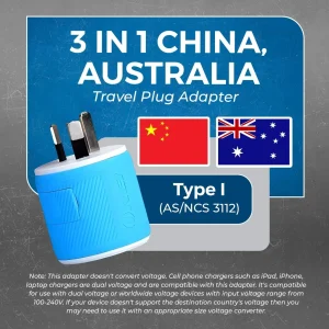 Australia, New Zealand Travel Adapter - 3 in 1 - 2 USB - Type I - Compact Design (U2U-16) - view 6