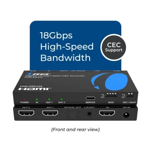 4K@60Hz 1x2 HDMI™ Splitter (CEC, Downscaler, Audio Extract) UHD-PRO102 - view 2