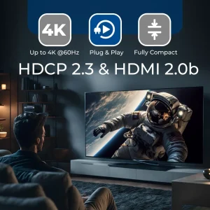 4K@60Hz 1x2 HDMI™ Splitter (CEC, Downscaler, Audio Extract) UHD-PRO102 - view 4