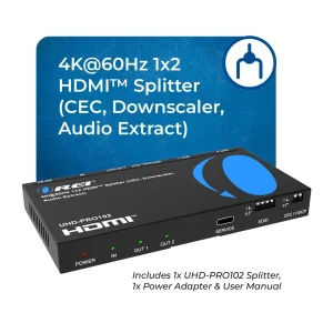 4K@60Hz 1x2 HDMI™ Splitter (CEC, Downscaler, Audio Extract) UHD-PRO102 - view 9