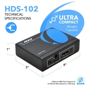 4K@30Hz 1x2 HDMI™ Splitter-HDS-102 - view 5