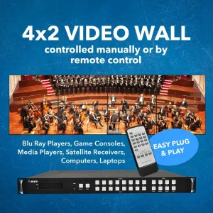 4K@60hz 8x8 HDMI™ Matrix w/ Video Wall (Seamless, Audio Extract)-UHD-808VW - view 6