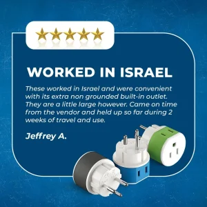 Palestine, Israel Travel Adapter - 2 in 1 - Type H - Compact Design (US-14) - view 11
