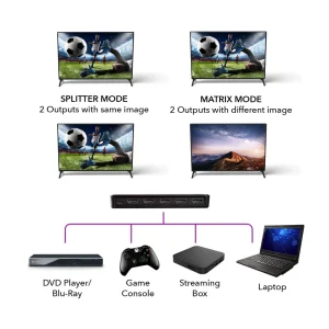 4K@60hz 4x2 HDMI™ Matrix (ARC)-UHD-402 - view 3
