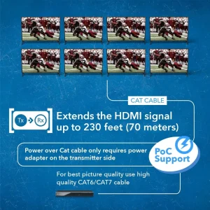 4K HDBaseT 8x8 HDMI™ Extender Matrix (Loop) - 230ft (cat6)-UHD88-EXB230R-K - view 3