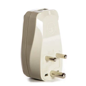 OREI 3 in 1 India Travel Adapter Plug with USB and Surge Protection - Grounded Type D - India, Africa & More - CE Cer...