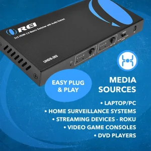 4K@60hz 2x2 HDMI™ Matrix (Audio Extract)-UHDS-202 - view 4