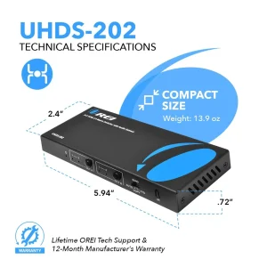 4K@60hz 2x2 HDMI™ Matrix (Audio Extract)-UHDS-202 - view 5