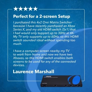 4K@60hz 4x2 HDMI™ Matrix (Audio Extract)-UHDS-402A - view 9